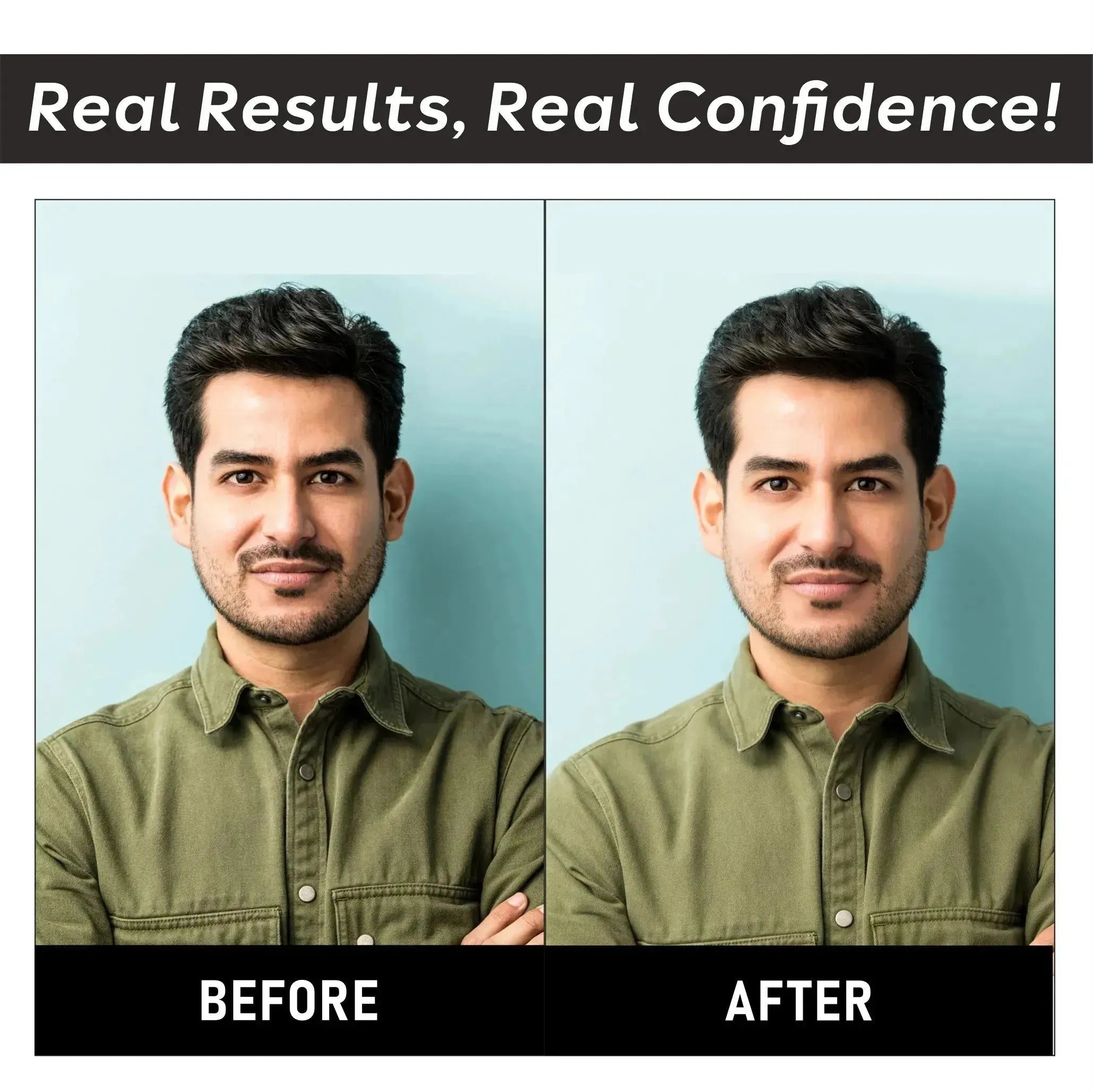 before and after results on face after using anti pollution face wash